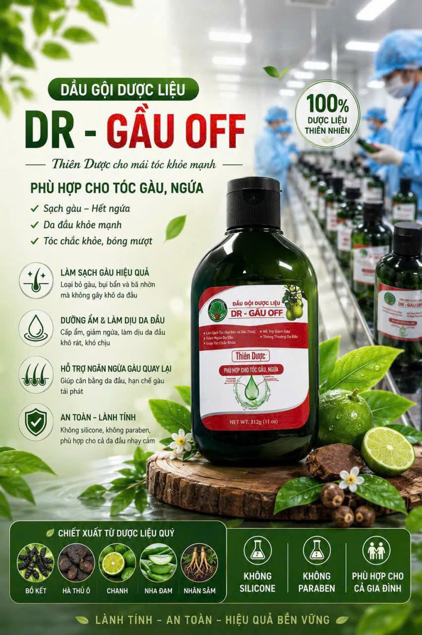 Dầu gội dược liệu Thiên Dược DR-HAIR CARE